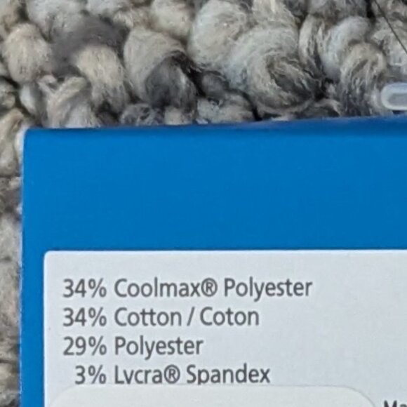 Columbia*‎ Men's COOLMAX Advanced Evaporation 2 Pairs Grey Socks~ Size 6-12 - Picture 4 of 8